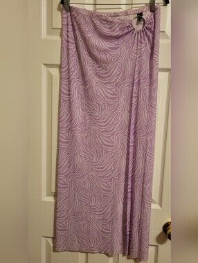 Kendall & Kylie Lilac Zebra Print Two Piece Swim Coverup